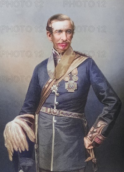 Sir Archdale Wilson, 1803-1874, British general. Painted by DJ Pound after a photograph by Mayall. From the book The Drawing-Room Portrait Gallery of Eminent Personages, published in London 1859, digitally restored reproduction from a 19th century original, record date not stated