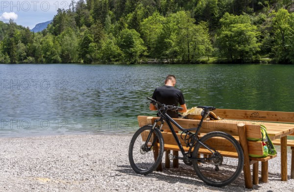 Landscape at Lake Thumsee, Bad Reichenhall, Bavaria, Germany, Europe