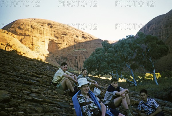 Expedition of the Melbourne Grammar School, Northern Territory, Australia, 1956 Boys at the Olgas, Kata Tjuta, Oceania