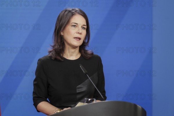 Annalena Bärbock (Alliance 90/The Greens), Federal Foreign Minister, at a press conference at the Federal Foreign Office in Berlin, 1 July 2024