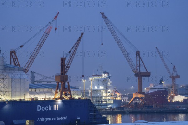 Lloyd Werft Bremerhaven in the overseas harbour of Bremerhaven, Lower Saxony, Germany, Europe