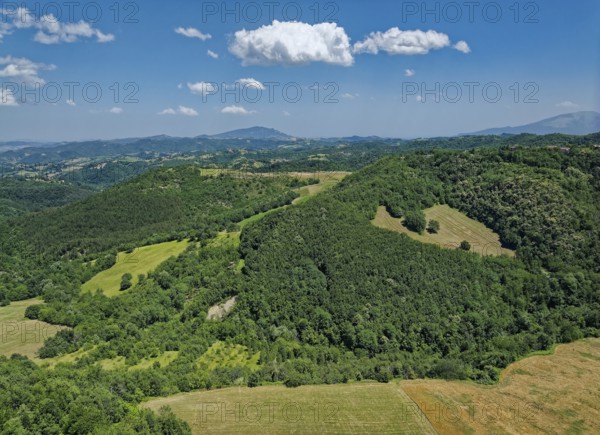 Mountain landscape near Ripavecchia in the Marche Apennines. Arquata del Tronto, Ascoli Piceno, Marche, Italy, Southern Europe, Europe