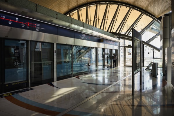 Interior, Emirates Towers Station, railway station, Dubai Metro, RTA, Dubai Creek, traffic, Dubai, United Arab Emirates, VAR, Asia