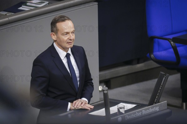 Volker Wissing (FDP), Federal Minister of Transport and Digital Affairs, speaks in the Bundestag. Berlin, 30.01.2024