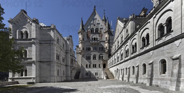 Neuschwanstein Castle inner courtyard Germany