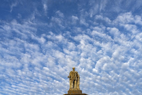 Monument to Prince Albert on Castle Hill in Tenby, Wales, Great Britain