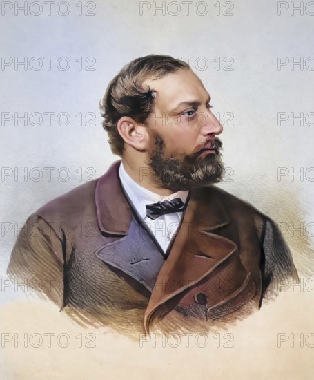 Friedrich Sueß (1833-1907), leather manufacturer, member of the Reichstag, Historical, digitally restored reproduction from a 19th century original, Record date not stated