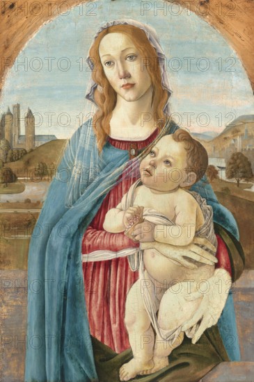 Virgin and Child (ca. 1485), Virgin and Child, Painting by Sandro Botticelli (1 March 1445, 1510), one of the most important Italian painters and draughtsmen of the early Renaissance, Historic, digitally restored reproduction from an original, Record date not stated