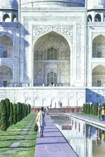 Detail of the Taj Mahal, UNESCO World Heritage Site, Agra, Uttar Pradesh, India, 1974, Asia