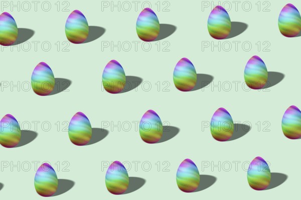 Luxury Easter egg pattern made, Trendy Easter egg pattern made, rainbow Egg, Minimal Easter concept