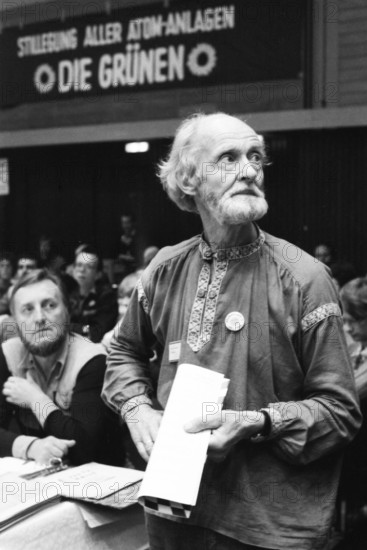 Federal Party Congress The Greens in the Westfalenhalle on 21.06.1980 in Dortmund. Baldur Springmann, Germany, Europe