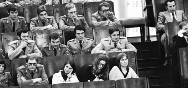 The German Bundestag with the debate on the Radical Decree on 15.11.1974 in Bonn.Zuhoerer, Germany, Europe