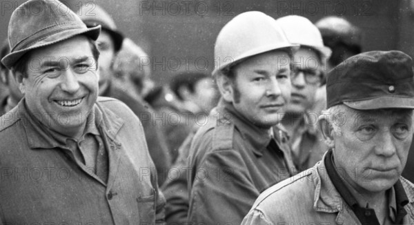 The workers defended themselves against the threat of closure of their Stuebbe-Demag factory by occupying their Mannesmann plant, here on 4 March 1975, in Kalldorf, Germany, Europe