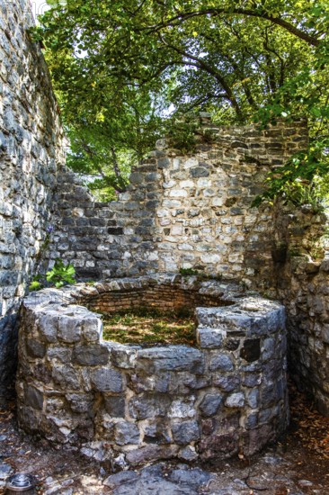 Remains of a public bakery, ruined town of Stari Bar, originally from the 11th century, is one of the most culturally and historically valuable sites in Montenegro, Stari Bar, Montenegro, Europe