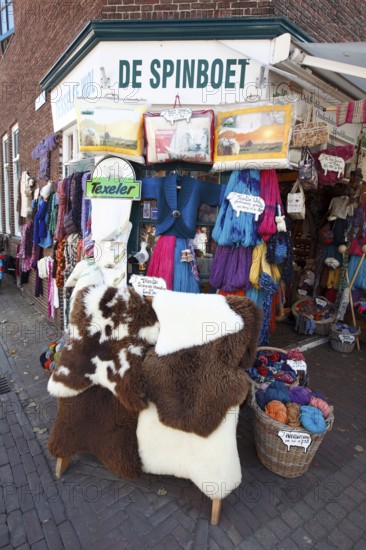 Wool shop, Den Burg, Texel, wool, sheepskins, sheepskin, Netherlands