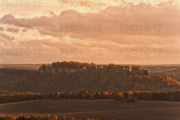 View of Königstein Fortress in Saxon Switzerland