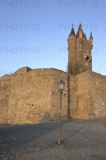 Landmark Wilhelmsturm built in 1895, Schlossberg, Dillenburg, Hesse, Germany, Europe