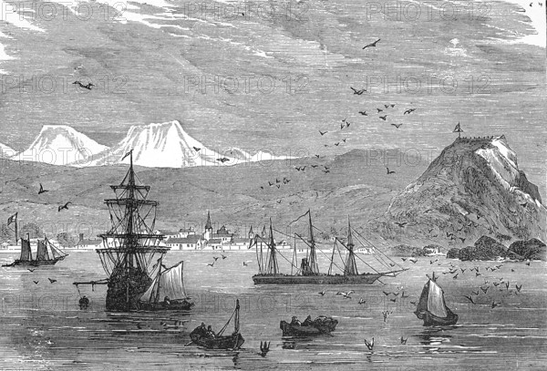 The Port dAfrica in Peru in 1896, Historic, digitally restored reproduction of an original 19th century artwork, exact original date unknown