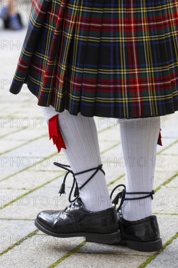 Sheaths, stockings, kilt, Sigmaringen, Baden-Württemberg, Germany, Europe