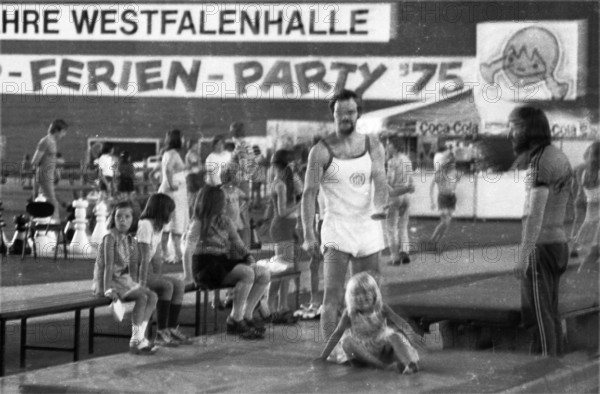 The city of Dortmund organised a children's holiday party in the Dortmund Westfalenhalle here on 05.08.1975 to provide holidays for children whose parents could not otherwise afford a holiday, Germany, Europe