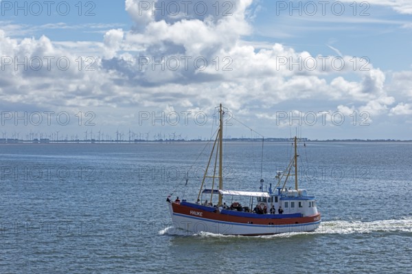 Cutter off Büsum, Schleswig-Holstein, Germany, Europe