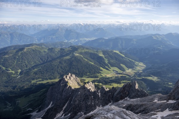 Dramatic mountain landscape, view from Hochkönig, Salzburger Land, Austria, Europe