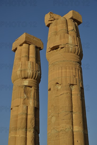 Columns, Temple of Amun, Soleb, Northern state, Nubia, Sudan, Africa