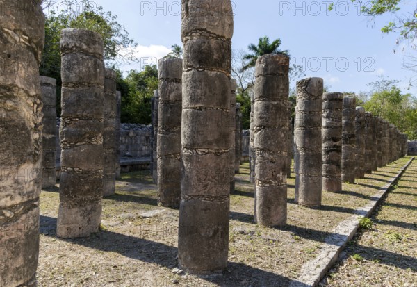 Group of a Thousand Columns, Chichen Itzá, Mayan ruins, Yucatan, Mexico, Central America