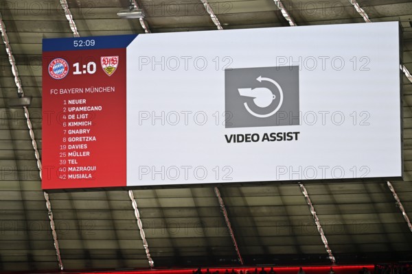 Scoreboard Video Assist, Allianz Arena, Munich, Bavaria, Germany, Europe