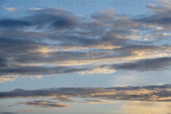 Cloud formation in front of sunset, Germany, Europe