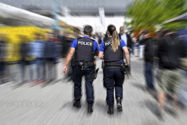 Mural police patrol