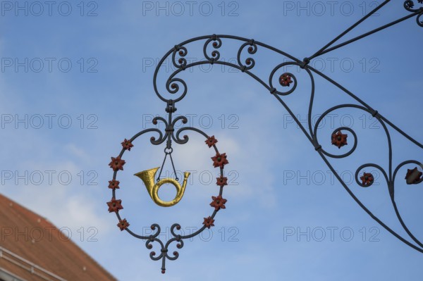 Nose sign from Gasthof Zur Post, Schwäbisch Hall, Baden-Württembnerg, Germany, Europe