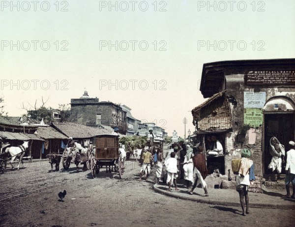 Calcutta. Upper Chitpore Road, India, Historic, digitally restored reproduction from a 19th century original, Record date not stated, Calcutta. Upper Chitpore Road, India, Historic, digitally restored reproduction from a 19th century original, Record date not stated, Asia