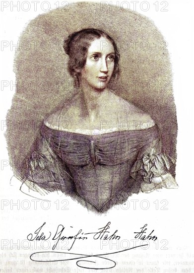 Ida cock-cock or Ida Gräfin von cock, actually Ida Marie Louise Sophie Friederike Gustave Gräfin von cock, 22 June 1805, 12 January 1880, was a German writer, lyricist and convent founder, digital reproduction of an original from the 19th century, original date unknown