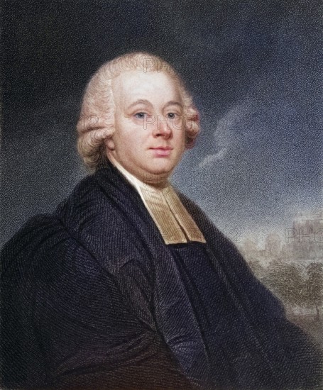 Nevil Maskelyne 1732-1811, British astronomer. From the book Gallery of Portraits, published 1833, Historic, digitally restored reproduction from a 19th century original, Record date not stated