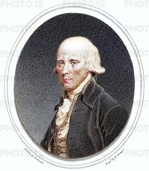 Warren Hastings (1721-1818) English administrator in India. Tried in front of the House of Lords in 1788, acquitted in 1795. Dot engraving, Historical, digitally restored reproduction from a 19th century original, Record date not stated