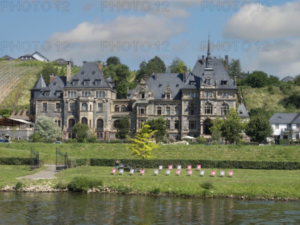 Lieser Castle built in 1885 in Bernkastel-Kues, Lieser, Moselle, Rhineland-Palatinate, Germany, Europe