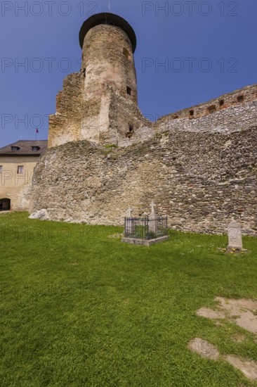 Lubovna Castle, built at the end of the 13th century. Station 13, Gothic tower