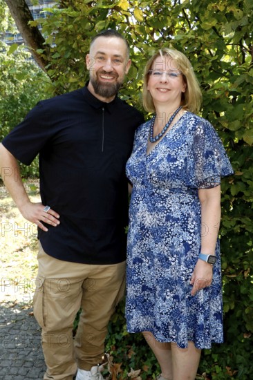 Citizens Lars Dietrich and Nathalie Hallervorden at the annual press conference for the 2024/25 season at the Schlossparktheater in Berlin on 3 September 2024