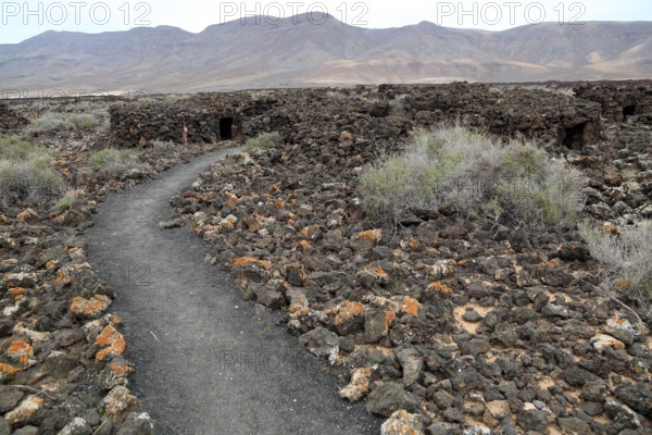 Ruins of pre-Spanish Mahos village, Poblado de la Atalayita, Pozo Negro, Fuerteventura, Canary Islands, Spain, Europe