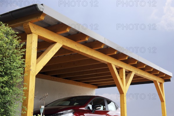 Modern and high-quality wooden carport