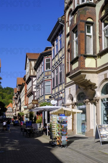 Half-timbered houses in the old town, Deutsche Fachwerkstrasse, Hannoversch Münden, Hann. Münden, Lower Saxony, Germany, Europe