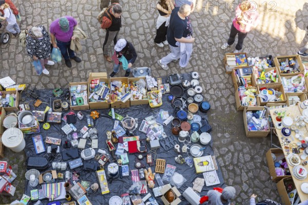 In the warmer months of the year there are several flea markets in Dresden, here is the largest one in Johannstadt, Dresden, Saxony, Germany, Europe