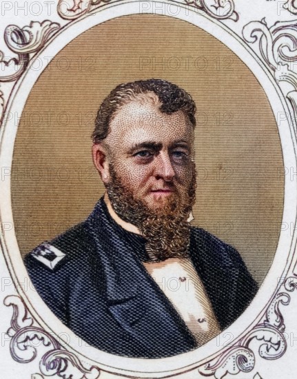 Louis Malesherbes Goldsborough, 1805-1877, Union naval commander during the American Civil War and admiral in the United States Navy, Historic, digitally restored reproduction from a 19th century original, Record date not stated