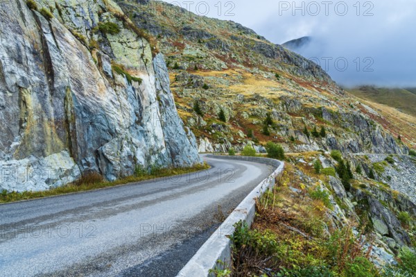 France, region Auvergne-Rhône-Alpes, Savoier Alps, Departement Savoie, road to pass Col de la Croix de Fer and Col de Glandon, travel landscape nature, Europe