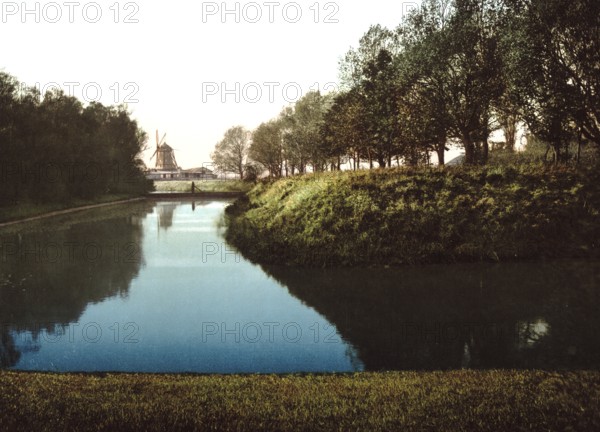 View of Kungsparken, Malmö, Sweden, View from 1885, Historical, digitally restored reproduction from a 19th century original, Record date not stated, Europe