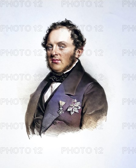 Josef Brenner, Ritter von Felsach (born 7 September 1807 in Stadl near Lambach, died 23 March 1876 in Vösendorf) was an Austrian physician and saltworks and spa doctor in Ischl, Historical, digitally restored reproduction from a 19th century original, Record date not stated