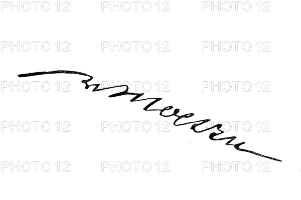 Signature, handwriting of Count Moltke, historical, digital reproduction of an original from the 19th century