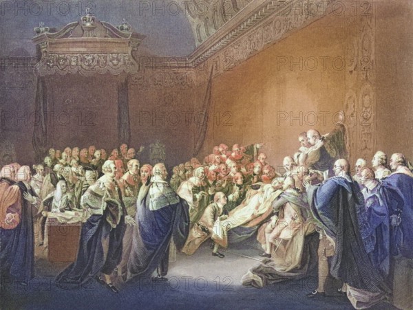 Death of Chatham. William Pitt, 1st Earl of Chatham 1708, 1778. British Whig statesman, Historical, digitally restored reproduction from a 19th century original, Record date not stated