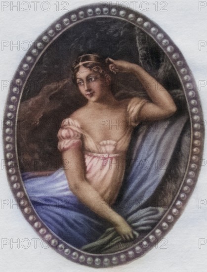 Empress Josephine, 1763-1814, original name Marie-Josephe-Rose-Tascher De La Pagerie, also Josephine Bonaparte. Late Empress Queen of France and Italy. Original mezzotint by G.W.H.Ritchie. From the book Lady Jackson's Work, 1899, Historic, digitally restored reproduction from a 19th century original, Record date not stated